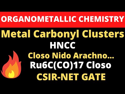 Metal Carbonyl Clusters | HNCC | Organometallic Chemistry | Closo Nido Arachno | TEC | PEC