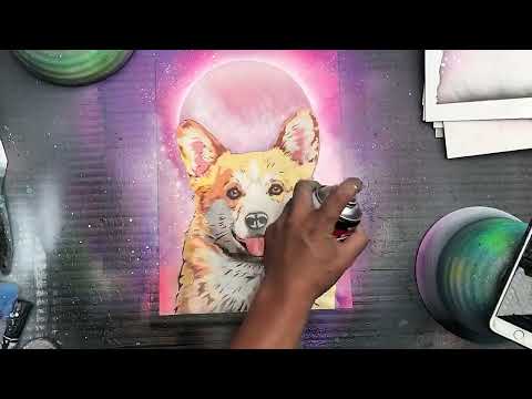 Corgie Dog by Spray Art Eden