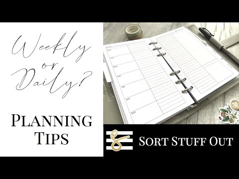 Daily Layouts or Weekly Spreads - What Works? Filofax Malden Stone Personal Planner Tips