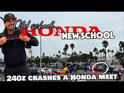 240z crashes a Honda meet! Old school vs new school