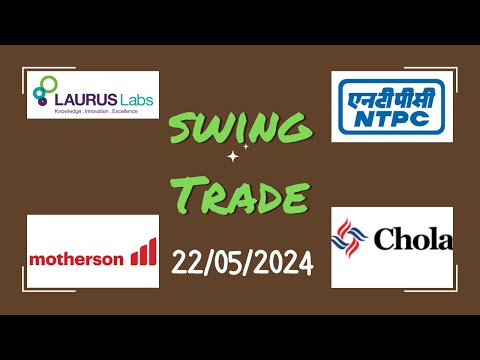 swing trade for 22nd May 2024 | #cholafinance #motherson #ntpc #lauruslabs #swingtrade #stockmarket