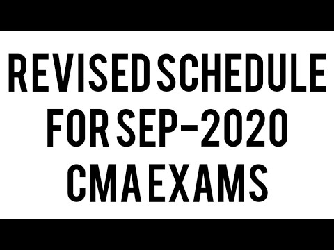 Revised Schedule For Sep-2020