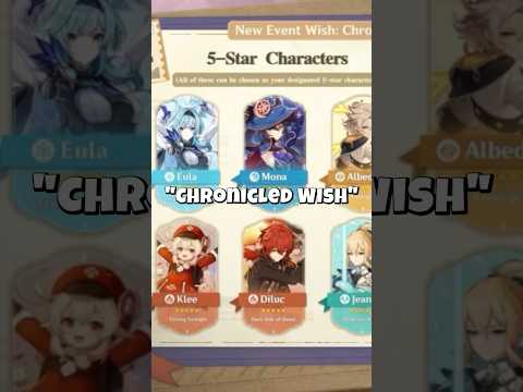 CHRONICLED WISH BANNER EXPLAINED | #GenshinImpact #Genshin #GenshinShorts