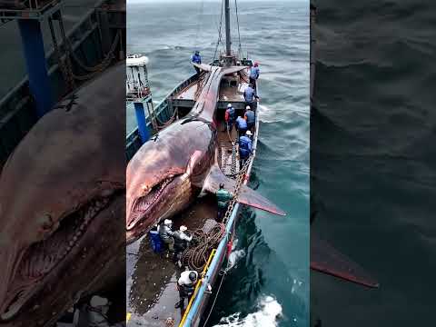 GIANT sea creature caught by fishermen🌊🐟