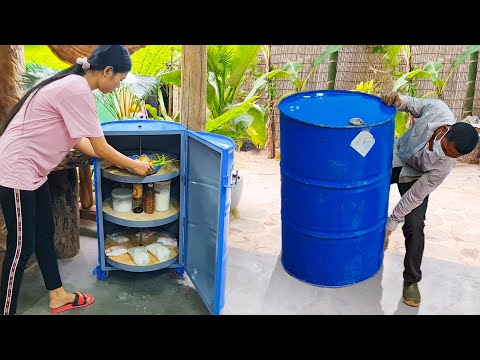 Make this Multi-Storage cupboard from Old Barrel for Your Lovers, its cool