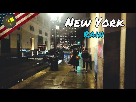 ✨ Magical 🗽NYC Rain 🌨️🎄❄️: 4K Walking Tour Through Manhattan ✨