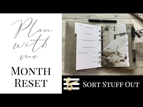 Malden Monthly Setup - Check-In Routine for Self-Care, Goals and Reflection. Personal Filofax.