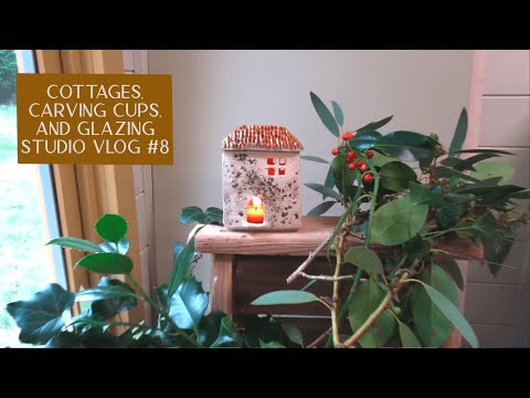 Pottery Studio Vlog 8 - Taking photos, carving, glazing letters and kiln opening