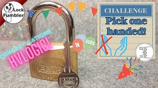 Picking an ABUS lock one handed for #HV1000 [238]