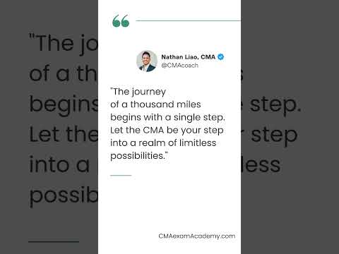 The journey of a thousand miles begins with a single step. Let the CMA be your step into a realm...