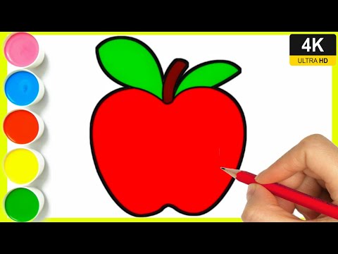 How to draw an apple drawing || Apple drawing kaise banate hain || step by step Apple with colour.