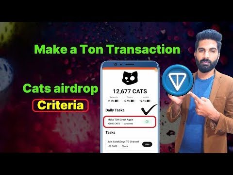 How to make Ton Transaction in CATS | cat og pass | cat wallet connect | cat airdrop | aqib n tv