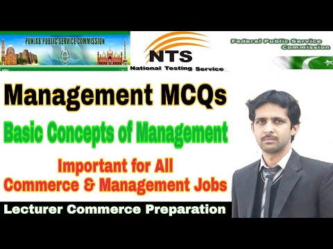 Management MCQs | Basic Concepts of Management | Lecturer Commerce Preparation | PPSC,FPSC, NTS Test