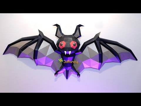 How to make 3D Bat Halloween with Paper | Bat PaperCraft For Halloween Decor or Halloween gift