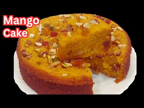 आज तक का सबसे आसान मैंगो केक | No Maida Mango Cake, Without Oven Eggless Aata Mango Cake Recipe