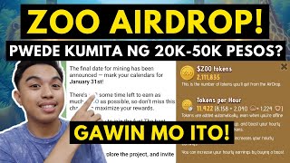 ZOO AIRDROP! POTENTIAL 20K-50K PESOS SOON? HOW TO EARN MORE TOKENS BEFORE MINING PHASE END?