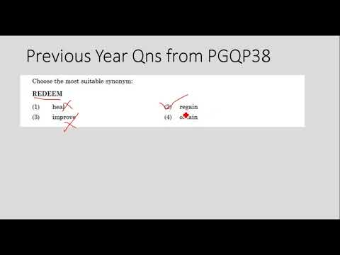 CUET  PGQP38- MBA/General Test- Vocabulary- Synonyms & Antonyms