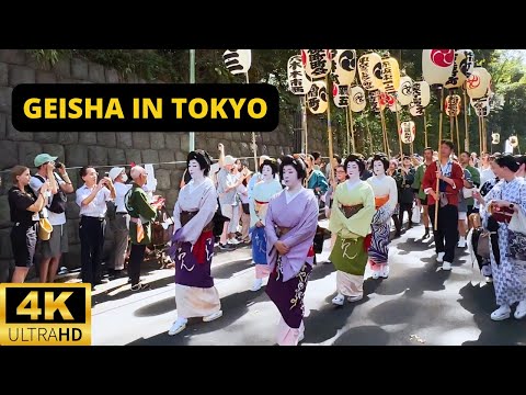 TOKYO, JAPAN 🇯🇵 [4K] GEISHA IN TOKYO — Akasaka Hikawa Festival 赤坂氷川祭 2024