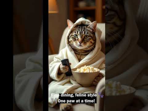 😂🐾 The Cat Boss | Funny Moments in Style & Comfort 🍲🎬 #cute