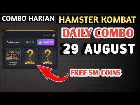 COMBO HARIAN HAMSTER KOMBAT HARI INI 29 AGUSTUS 2024 | HAMSTER KOMBAT DAILY COMBO TODAY CARDS AUGUST