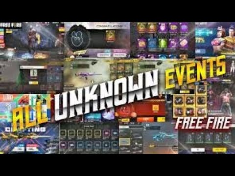 UNKNOWN EVENTS OF FREE FIRE || ALL FREE FIRE UNKNOWN EVENTS || ALL UNKNOWN REWARDS FREE FIRE ||