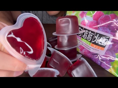 ASMR KONJAC JELLY EATING SOUNDS【咀嚼音】蒟蒻畑を食べる音