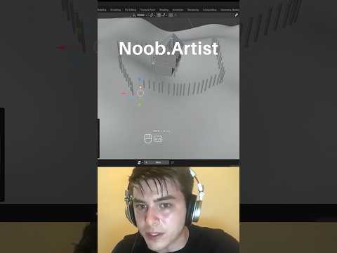 Noob vs Pro artist: array on curve #blendertutorial #blender #blendercommunity #blender3d #b3d