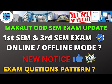 Makaut Important Notice | 1st Year & 2nd Year Exam Offline / Online |  Makaut 1st Sem & 3rd Sem Exam