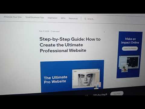 How to make Wix Website Part 1