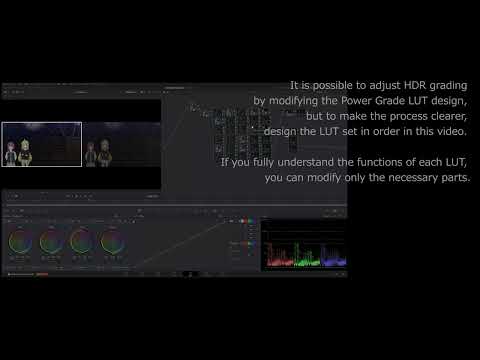 Release HDR grading LUT ver.8 and power grade for DaVinci Resolve.(EN sub)