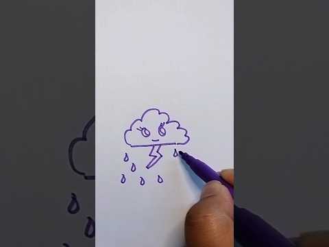 Easy drawing for kids | easy cloud drawing