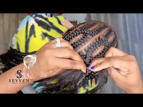 Crisscross stitch braids | Straight back braids | 10 stitch braids