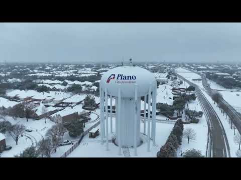 Plano by Air - Snow in Plano 2025