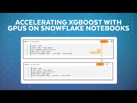 Accelerate The Training Of  XGBoost Models Using GPUs In Container Runtime On A Snowflake Notebook