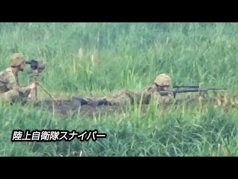 陸上自衛隊総合火力演習81ミリ迫撃砲とスナイパーライフルの射撃シーンです！Japan military , hijet Journey