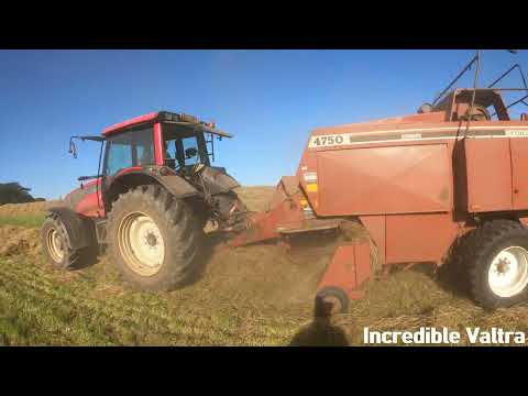 2009 Valtra T151 6.6 Litre 6-Cyl Diesel Tractor (159 HP) with Heston 4750 Trailed Bailer