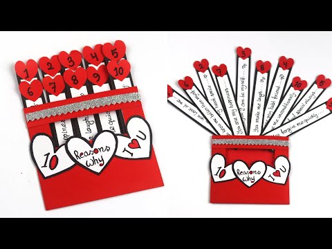 Easy & Beautiful Card For Valentine's Day | Handmade Card Making Ideas | I Love You Card