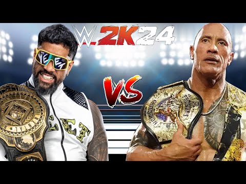 WWE 2K24 JEY USO VS. THE ROCK CHAMPION VS. CHAMPION WINNNER TAKES ALL MATCH!