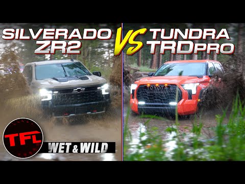 Chevy Silverado ZR2 vs Toyota Tundra TRD Pro Off-Road - Same Bad Weather But Which One Wins?