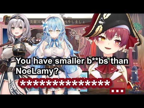 Houshou Marine senchou desperately wanted... & talks about her bxxbs【Eng Sub / SKB / hololive】