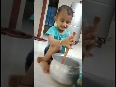 making buttermilk  #One year old baby