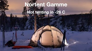 Nortent Gamme! Hot tenting in cold winter! Cooking and baking using the wood stove!