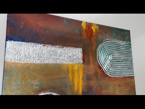 Textured Abstract painting with hidden colors made with Sponge 🧽 #texture #art #texturedartwork