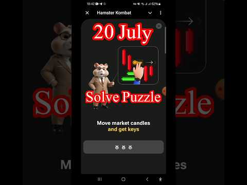 Hamster Kombat Mini Game today | Hamster solve mini game today | Hamster key puzzle |