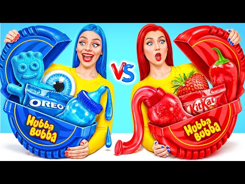 Red Food vs Blue Food Challenge | Funny Situations by Multi DO Challenge