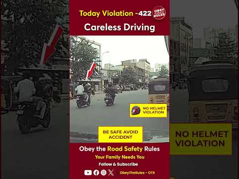 Today Violation 422 - Secure Your Ride with Helmet #otr #obeytherules #chennaitrafficpolice