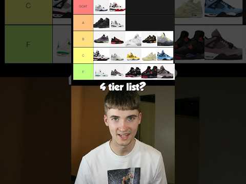 The Best Jordan 4 Tier List #shorts #jordan4 #jordan4s