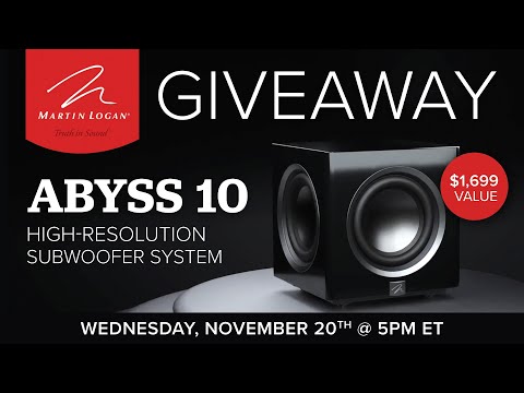 MartinLogan Subwoofer Livestream & Giveaway