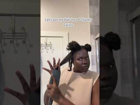 Protective Styling: 8 Chunky twists #roadto1k #shorts #shortvideo