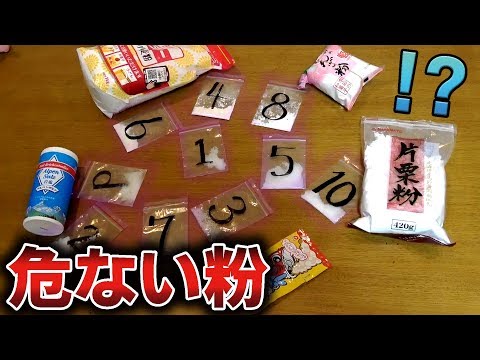 【超危険】10種類の白い粉、何の粉かわかりますか!？